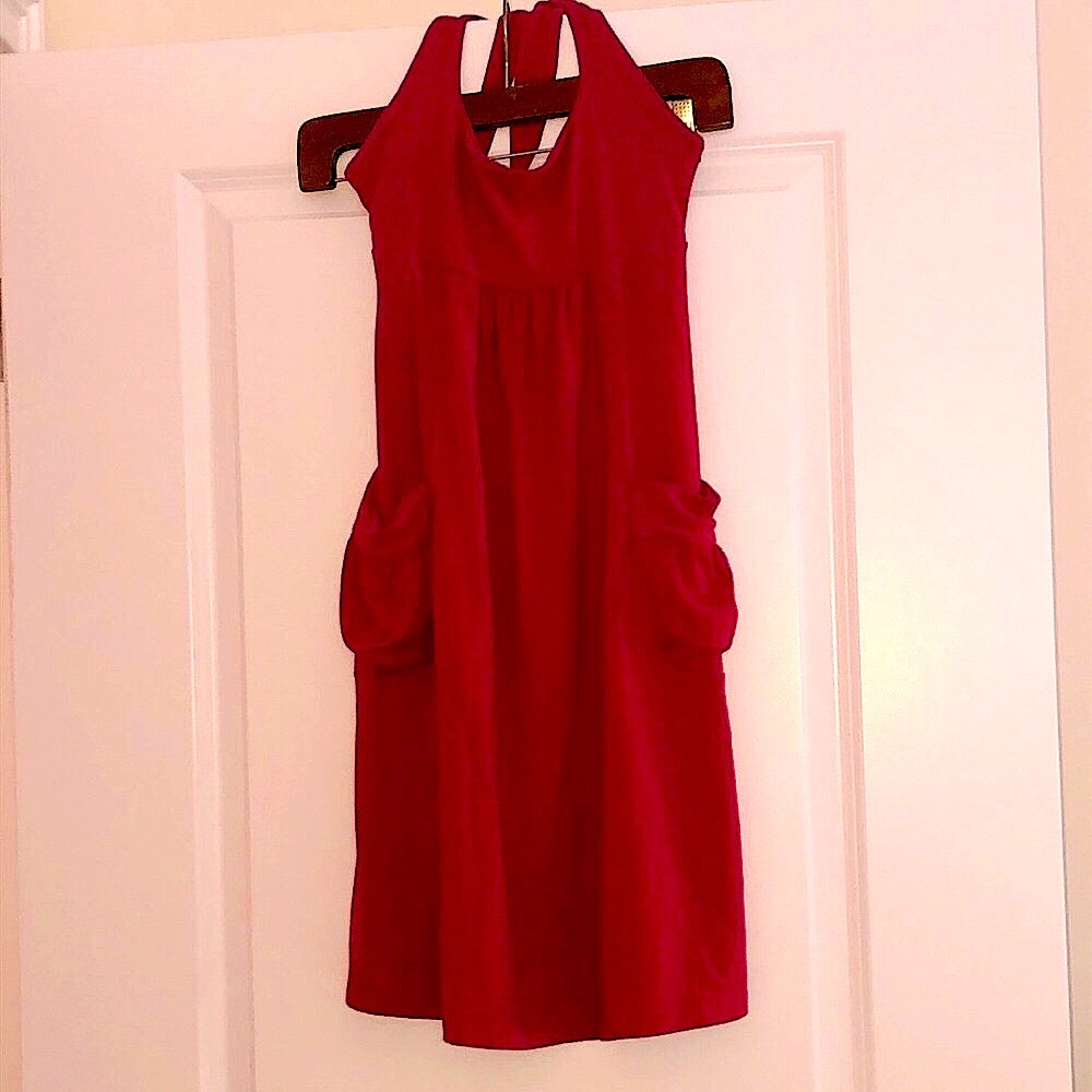 Susana Monaco stretchy shift XS dress w pockets - sweetest dress-great for beach